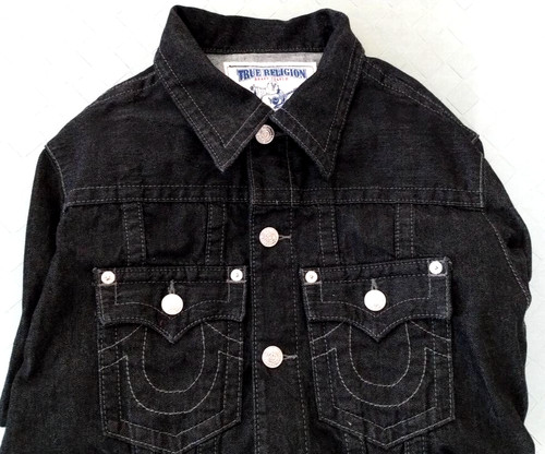 Giacca denim camionista nero