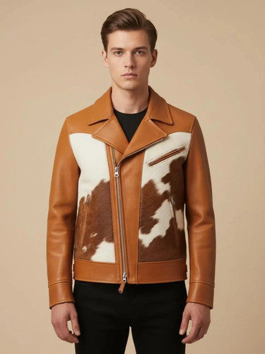 Giacca uomo pelle mucca - uomo, di