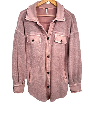 Free people giacca pile rubino - people,